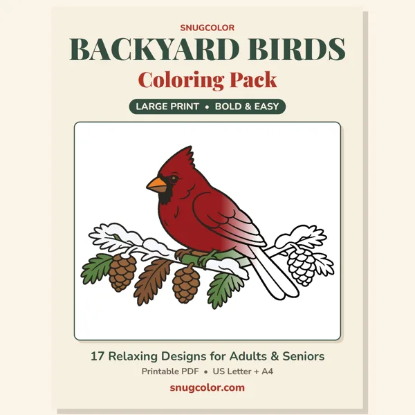 Backyard Birds Coloring Pack cover